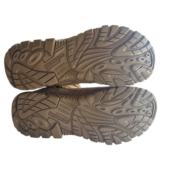 Merrell Work Boots Moab 2 8" Defense Zip Men 11.5M WP Suede Composite Toe Coyote - Picture 9 of 13